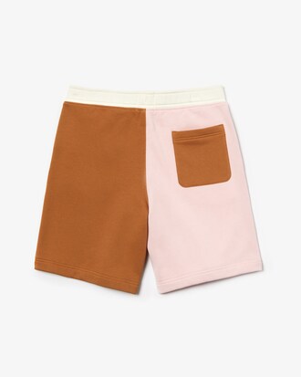 Pantal&oacute;n corto unisex Lacoste LIVE x GOLF le FLEUR en felpa color block