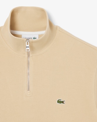 Sudadera de interlock con cuello alto y cremallera