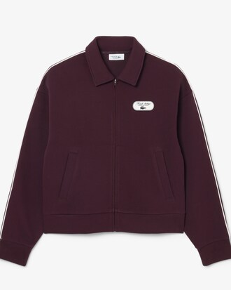 Sudadera de tenis retro con cremallera e insignia