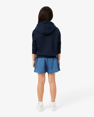 Falda-pantal&oacute;n corta vaquera plisada