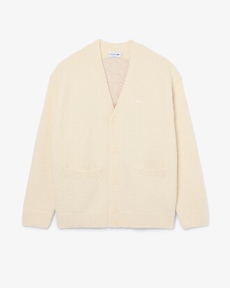 Chaqueta de punto de mezcla de lana con escudo