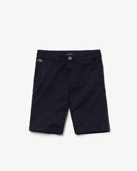 Bermudas de ni&ntilde;o en gabardina el&aacute;stica con estampado