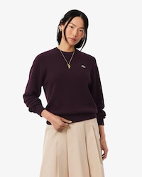 Jersey de cuello redondo de algod&oacute;n de corte relajado