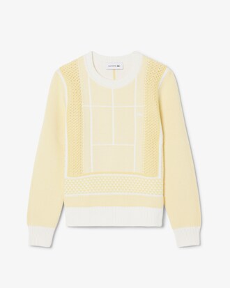 Jersey de jacquard gr&aacute;fico con pista de tenis