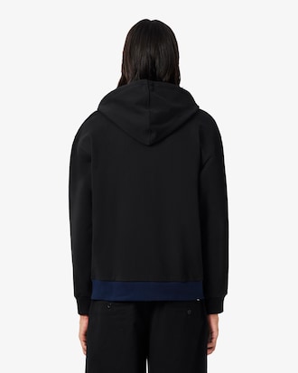 Sudadera con capucha y cremallera con bloques de color