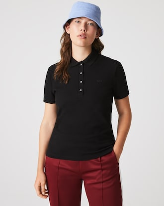 Polo de mujer Lacoste en piqué de algodón stretch