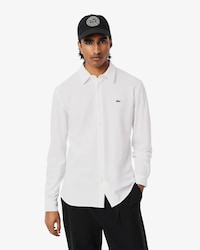 Camisa de piqué de algodón de corte ajustado