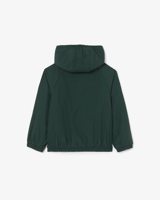 Chaqueta deportiva acolchada con capucha con rayas de logotipo