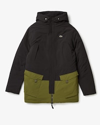 Parka impermeable de hombre Lacoste SPORT en lona bicolor con bolsillos