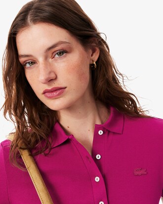 Polo de mujer Lacoste en piqu&eacute; de algod&oacute;n stretch