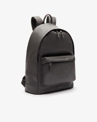 Mochila De Hombre L.12.12 Casual En Piel Con Inscripción En Relieve