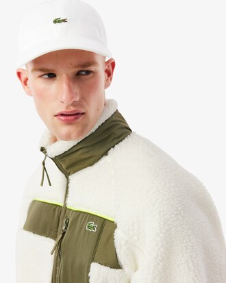 Chaqueta de borreguillo color block