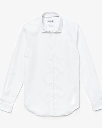 Camisa Slim Fit En Popel&iacute;n El&aacute;stico