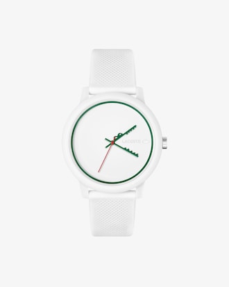 Reloj Lacoste.12.12 de silicona con tres agujas con cocodrilo