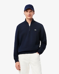 Sudadera de felpa de cuello alto con cremallera
