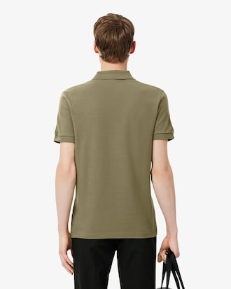 Polo de rayas con logotipo de corte regular