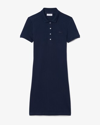 Vestido polo de corte ajustado de minipiqu&eacute; el&aacute;stico