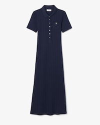 Vestido polo de pointelle de corte ajustado