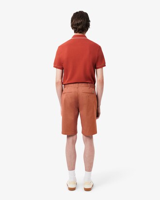 Pantalón chino corto de corte ajustado de algodón elástico