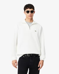 Sudadera de interlock con cuello alto y cremallera