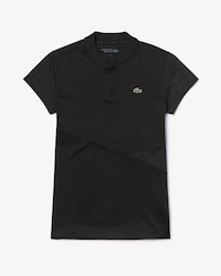 Polo de mujer Lacoste SPORT Tennis en dos materiales transpirables con aberturas y cuello de pico