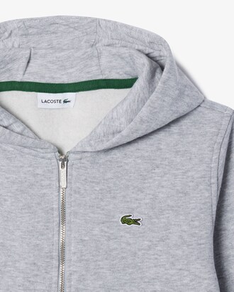 Sudadera con capucha y cremallera de felpa