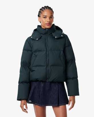 Water-Repellent Hooded Down Jacket