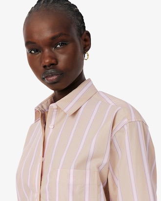 Camisa oversized de popel&iacute;n de algod&oacute;n