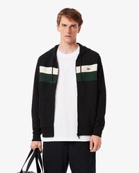 Sudadera con capucha y cremallera color block