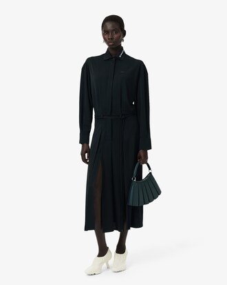 Maxi vestido polo plisado Runway