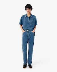 Pantal&oacute;n vaquero de corte recto y tiro alto