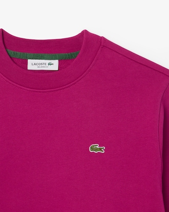 Sudadera de cuello redondo de felpa de corte holgado