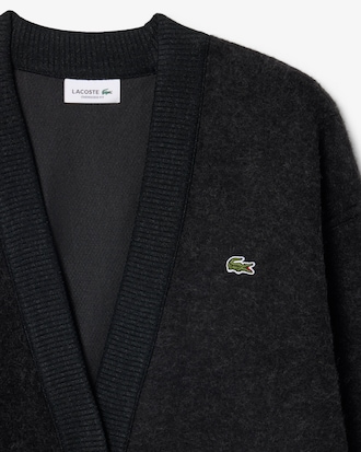 Chaqueta de punto oversize de lana hervida