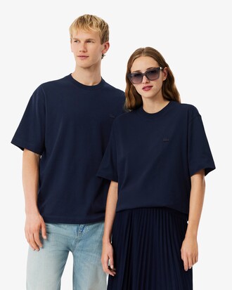 Camiseta de punto jersey grueso de corte holgado