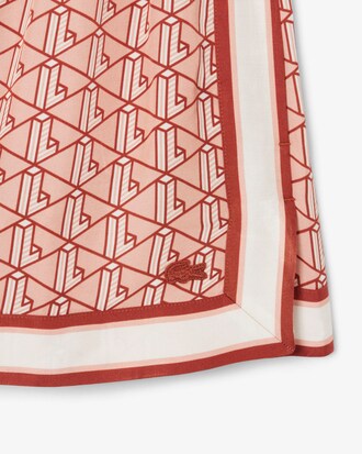 Pantalón corto vaporoso con estampado de monograma