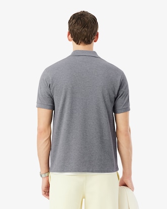Polo jaspeado de corte cl&aacute;sico L.12.12