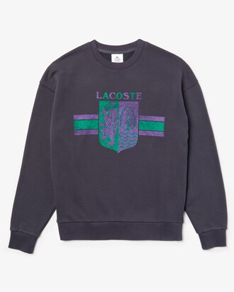 Sudadera de hombre Lacoste LIVE en felpa con escudo estampado