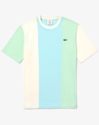 Camiseta unisex Lacoste LIVE x GOLF le FLEUR de rayas color block