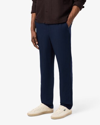 Pantal&oacute;n chino de lino de corte regular
