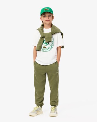 Camiseta de algodón con insignia en contraste