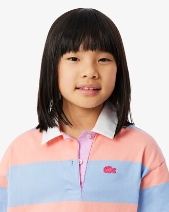 Polo de rugby oversized de algod&oacute;n de rayas