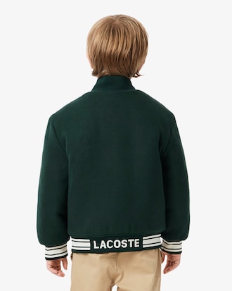 Chaqueta tipo bomber con insignia de cocodrilo