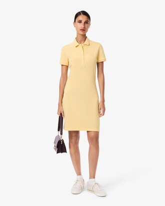 Vestido polo de corte ajustado de minipiqu&eacute; el&aacute;stico