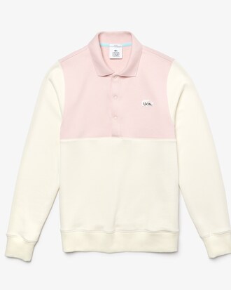 Sudadera unisex Lacoste LIVE x GOLF le FLEUR en felpa bicolor