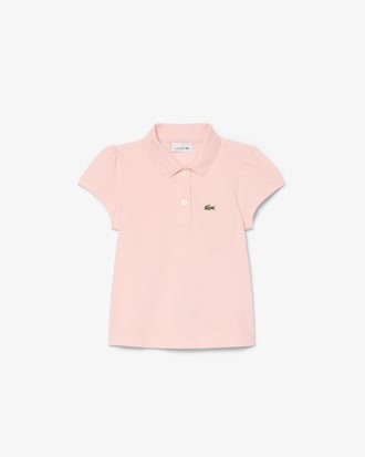 Polo de minipiqu&eacute; con cuello festoneado