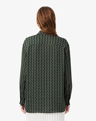 Camisa oversize vaporosa con estampado