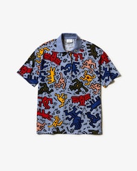 Polo Keith Haring relaxed fit minipiqu&eacute; estampado