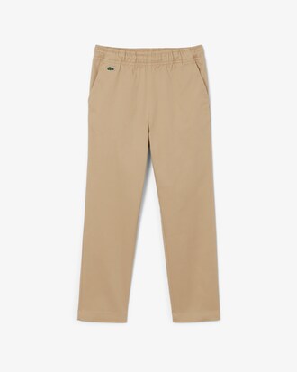 Pantalón de tela de gabardina de algodón elástico