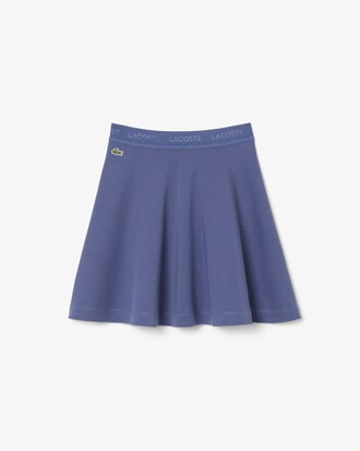 Falda de interlock con cintura elástica