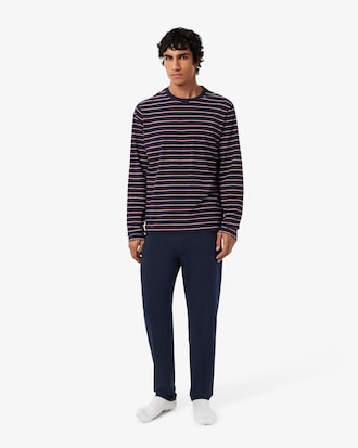 Pijama de algodón de rayas